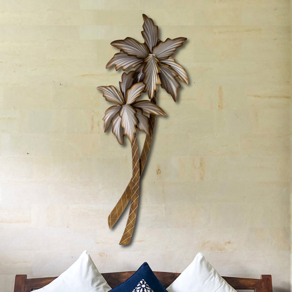 Bayou Breeze Palm Tree Pair Left Metal Wall Décor Wayfair